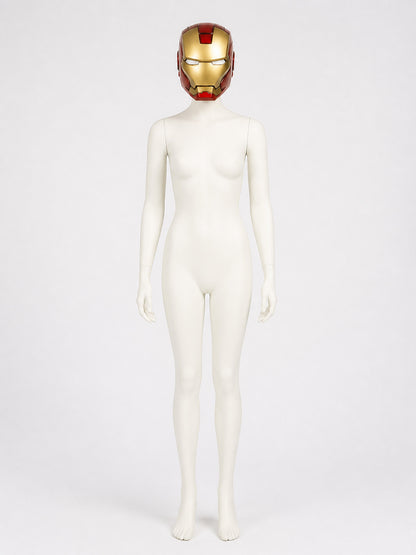 Red and Gold Superhero-Style Carnival Mask lifestyle view