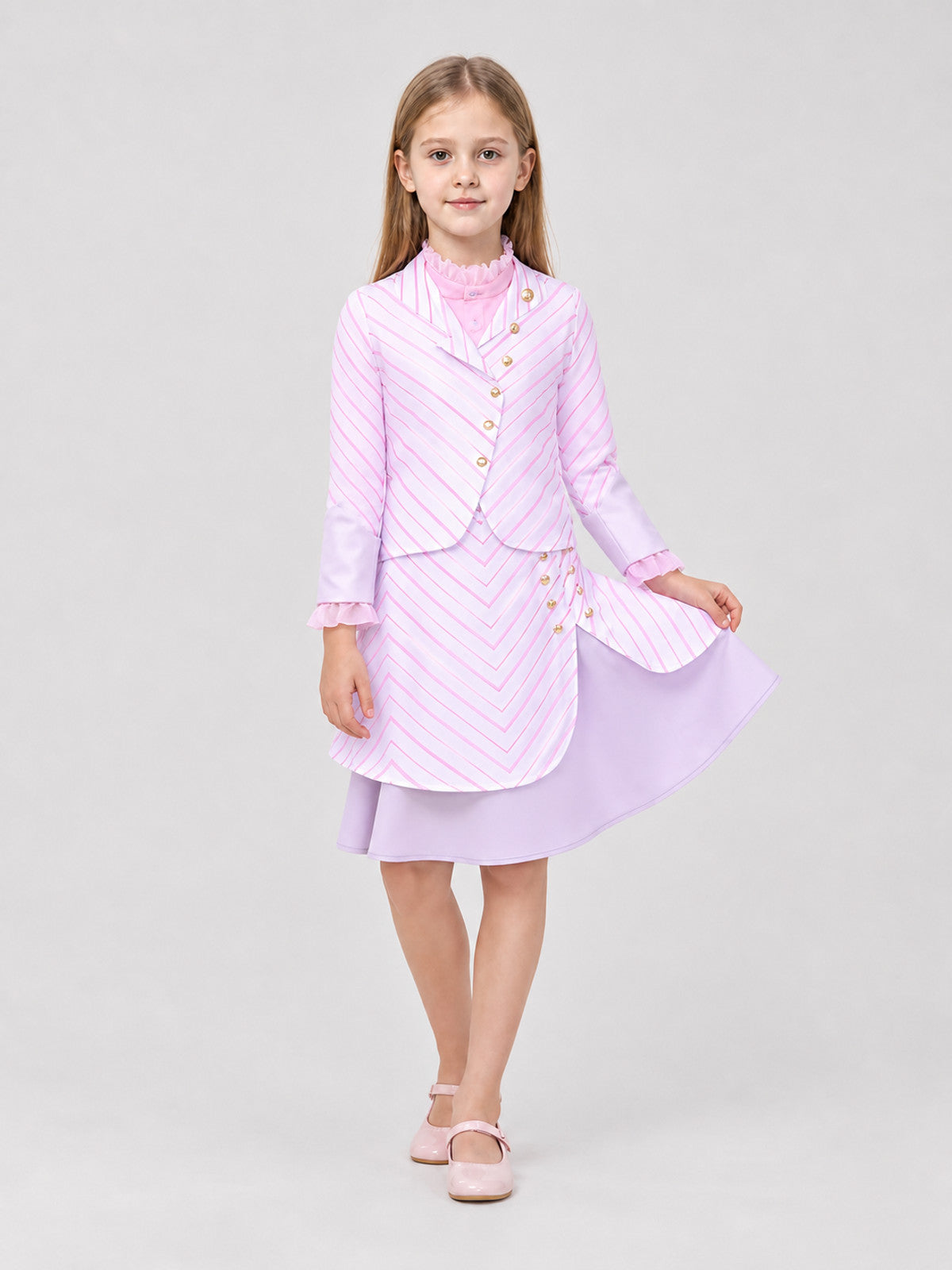 Glinda Cosplay Costume, Pink 3-in-1 Set Costumes detail