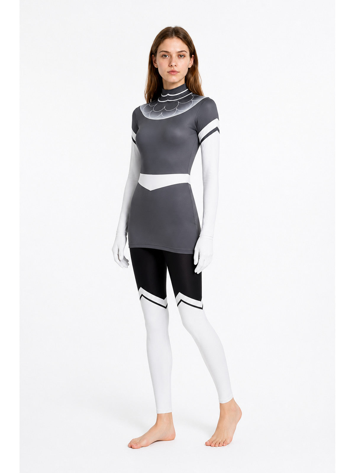 Halloween Cosplay Costume with White Inserts