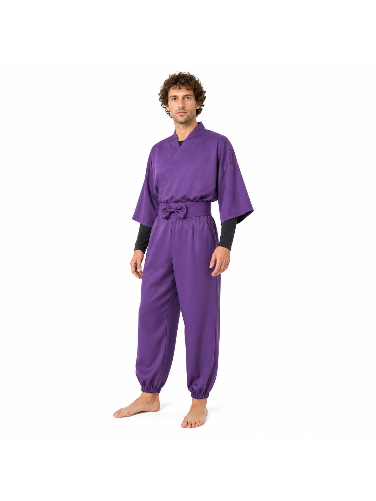 Ninja Cosplay Jumpsuit with Wide Sleeves Costumes detail
