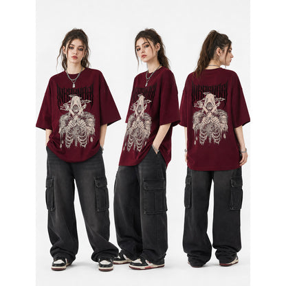 Oversized Skull T-Shirt, Hip-Hop Style lifestyle view