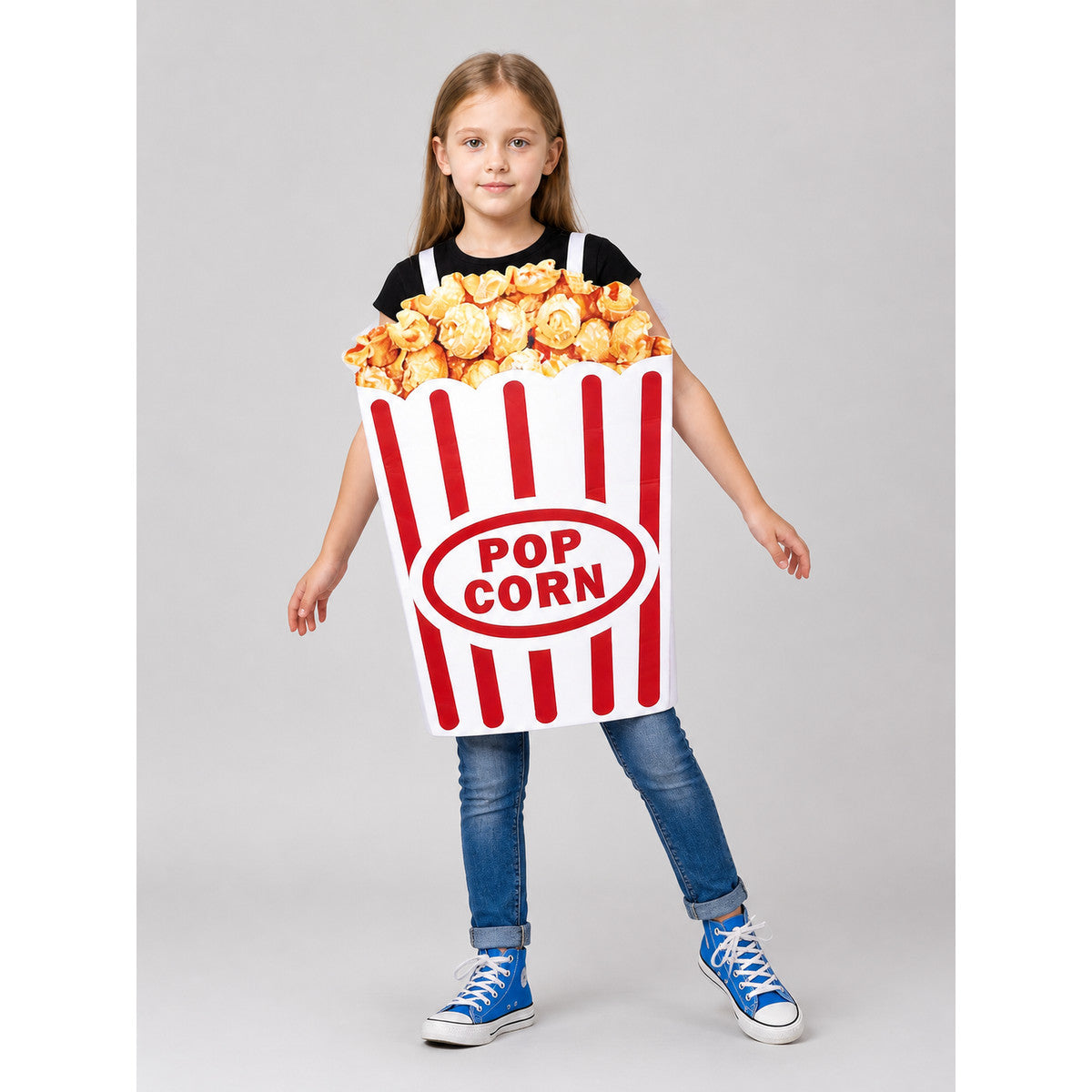 Red-and-White Striped Popcorn Carnival Costume Costumes detail