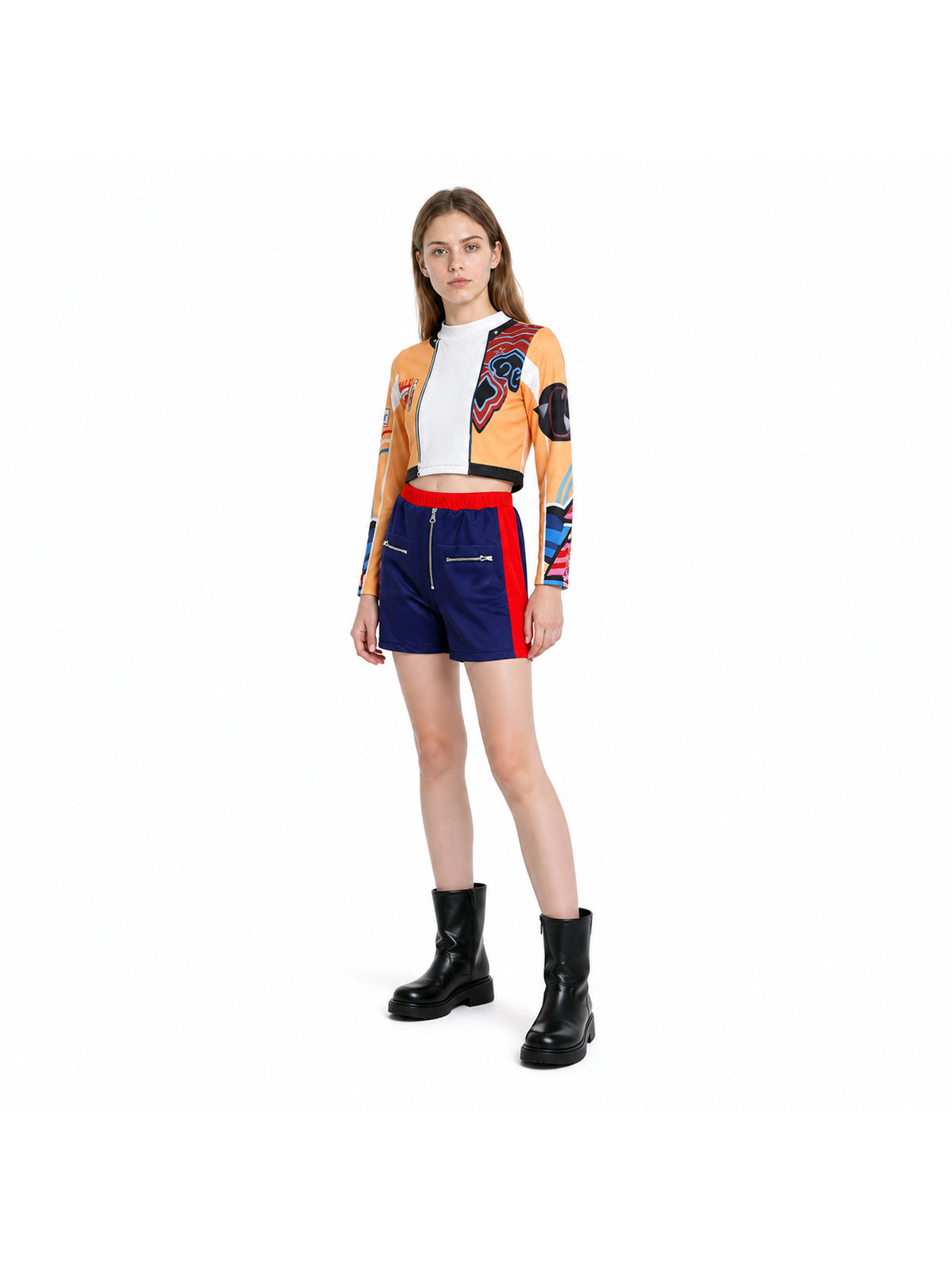 Long-Sleeve Cosplay Costume with Shorts
