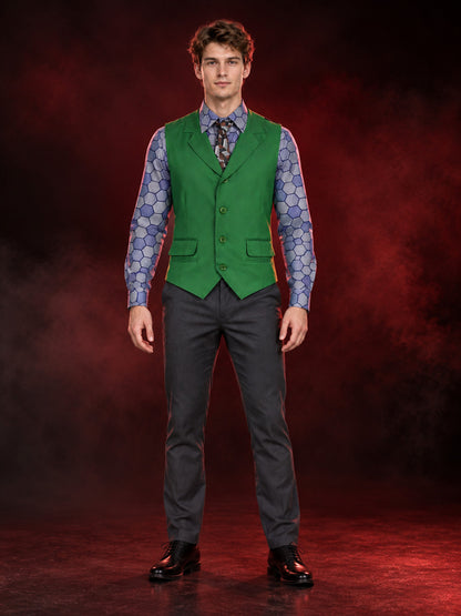 Cosplay Costume with Green Vest, Shirt, and Tie