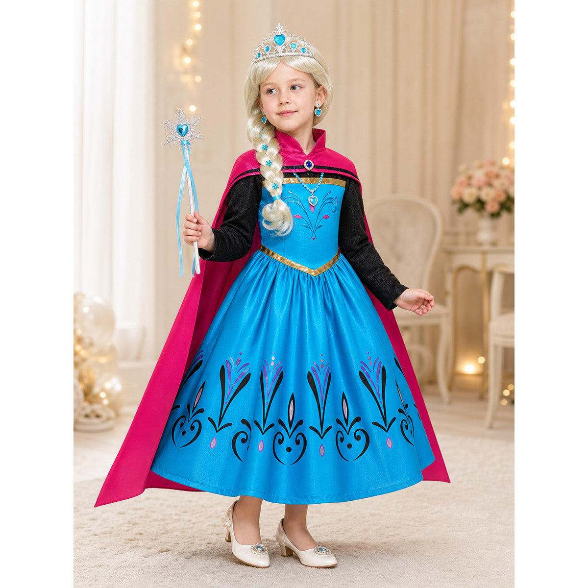 Princess Costume with Cape for Halloween