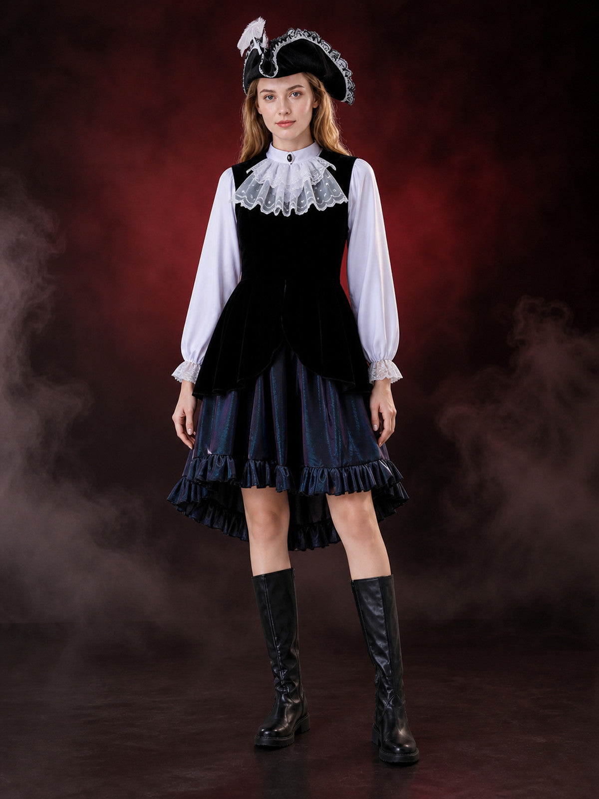 Retro-Style Pirate Costume Set for Halloween main product view