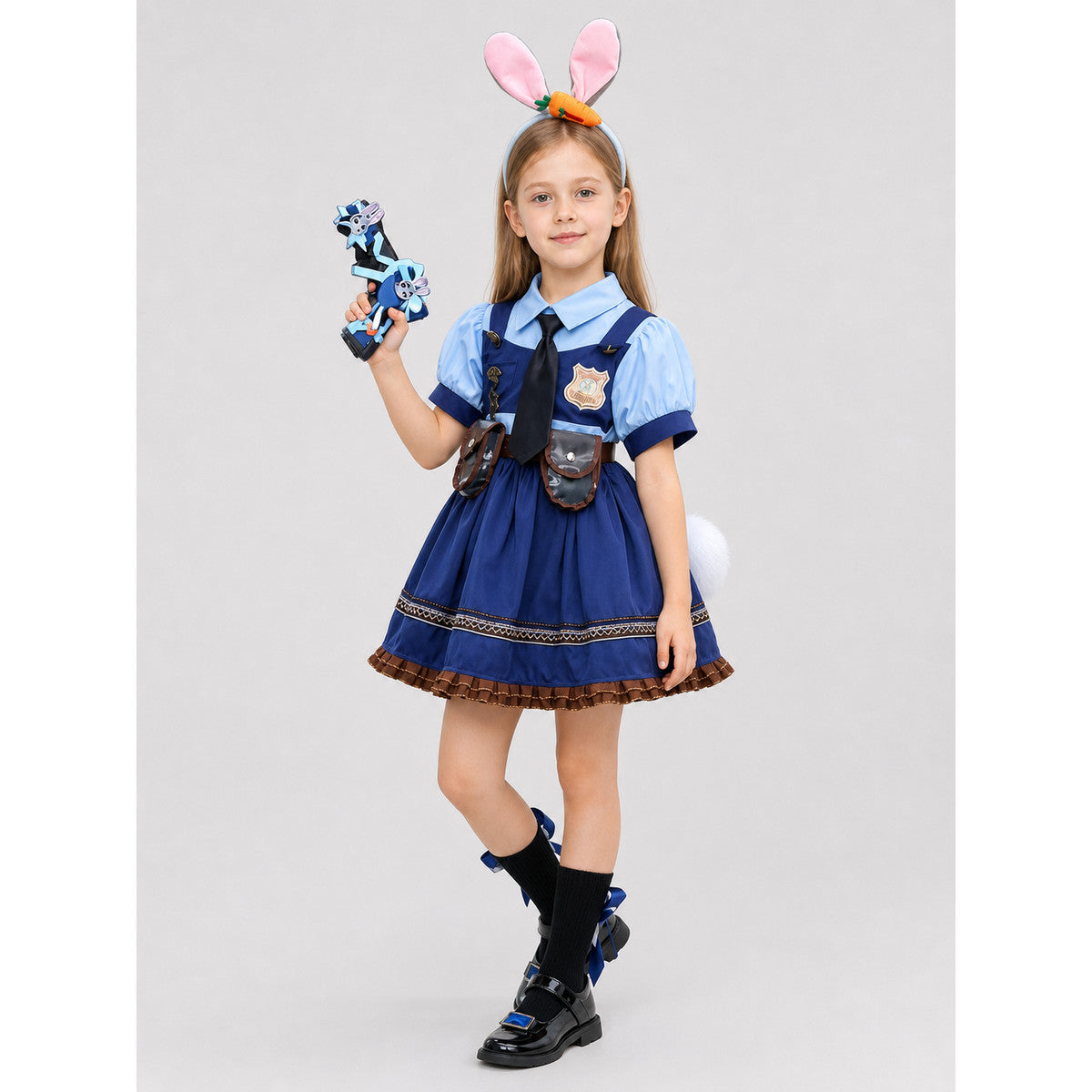 Children's Police Rabbit Skirt with Rabbit Ears and Tail lifestyle