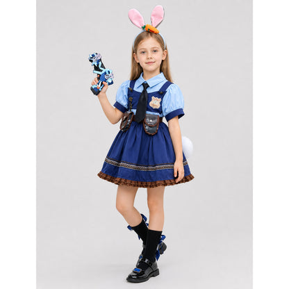 Children's Police Rabbit Skirt with Rabbit Ears and Tail lifestyle