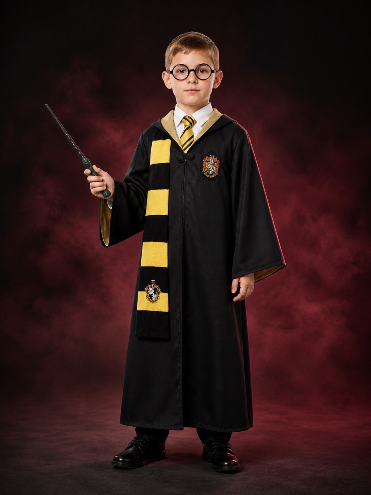 Hufflepuff Wizard Costume for Halloween Cosplay
