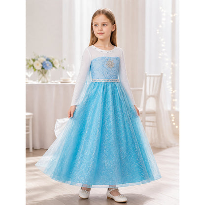 Blue Princess Costume Dress for Halloween lifestyle view