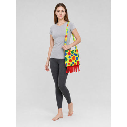 Shoulder Bag with Fringe in Clown Style product detail
