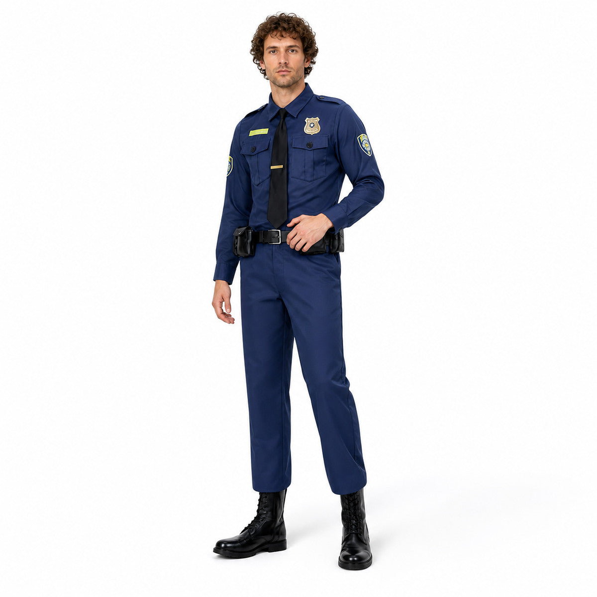 Police Costume with Belt and Pouches for Cosplay lifestyle