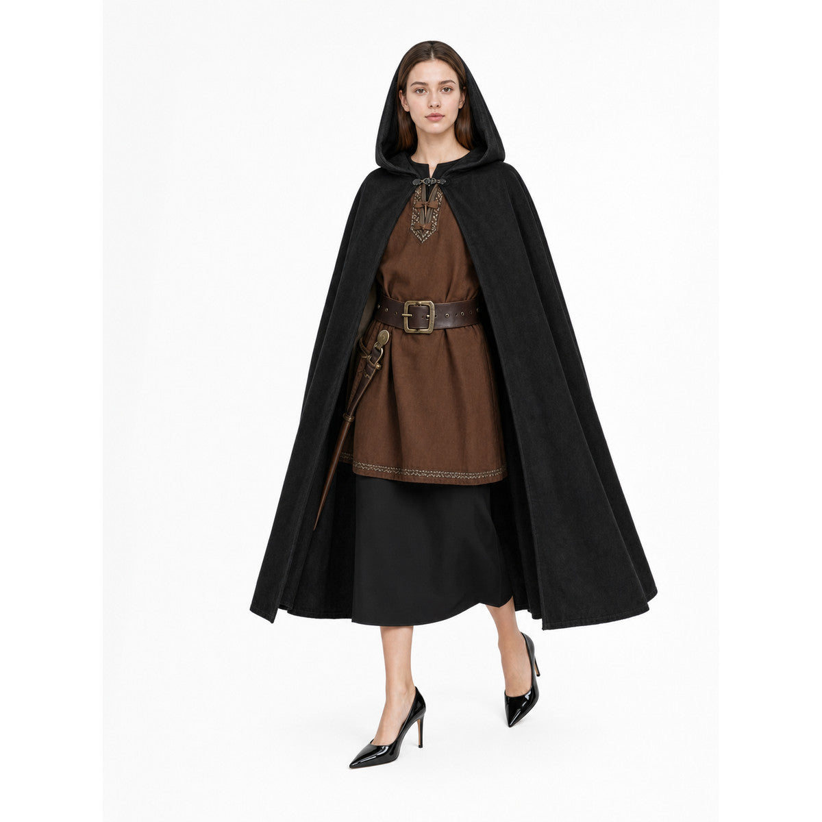 Black medieval hooded carnival cloak occasion guide