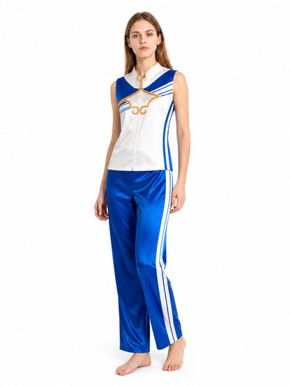 Chun-Li Cosplay Costume, Top and Long Pants Costumes detail