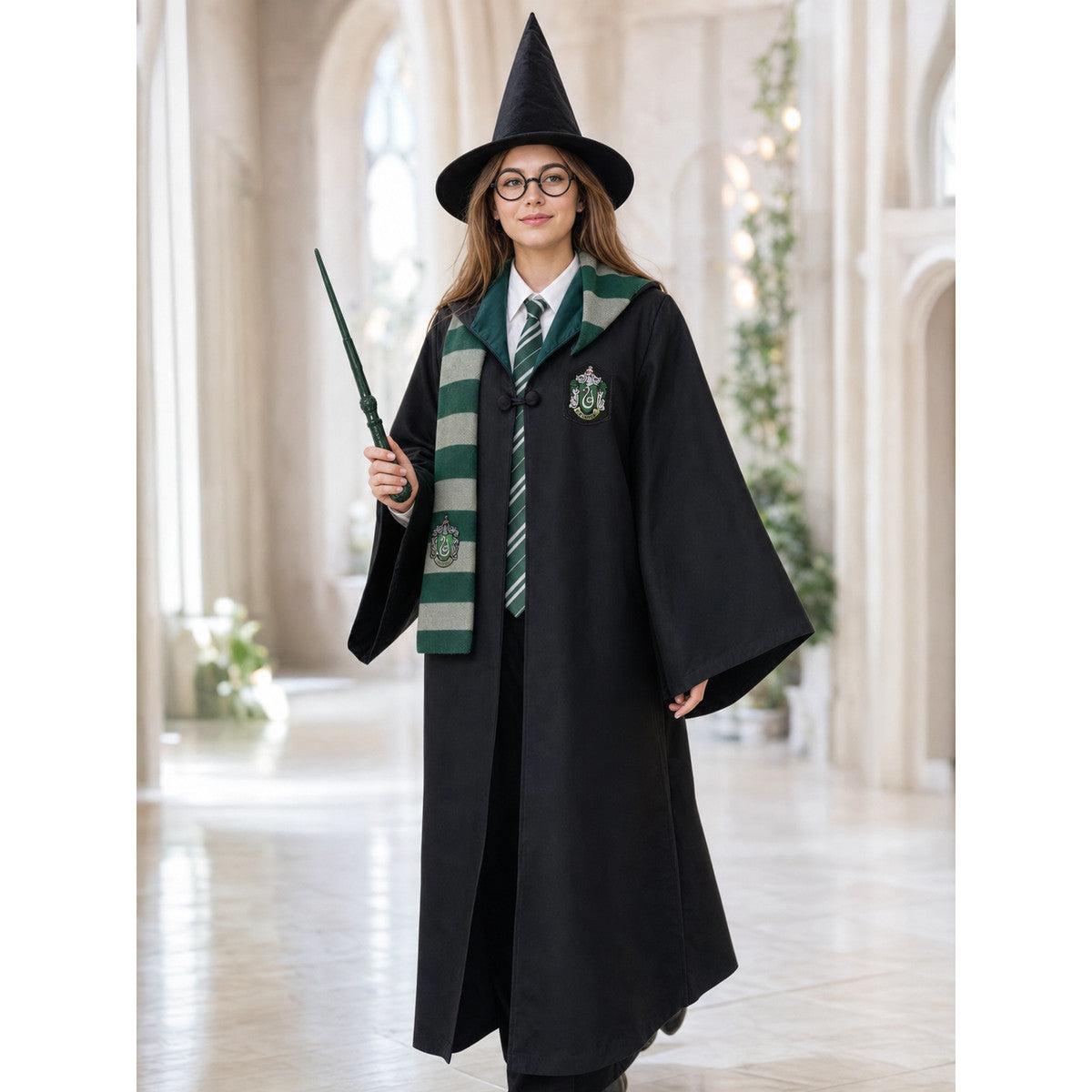 Wizard Costume: Robe, Hat, and Accessories lifestyle view