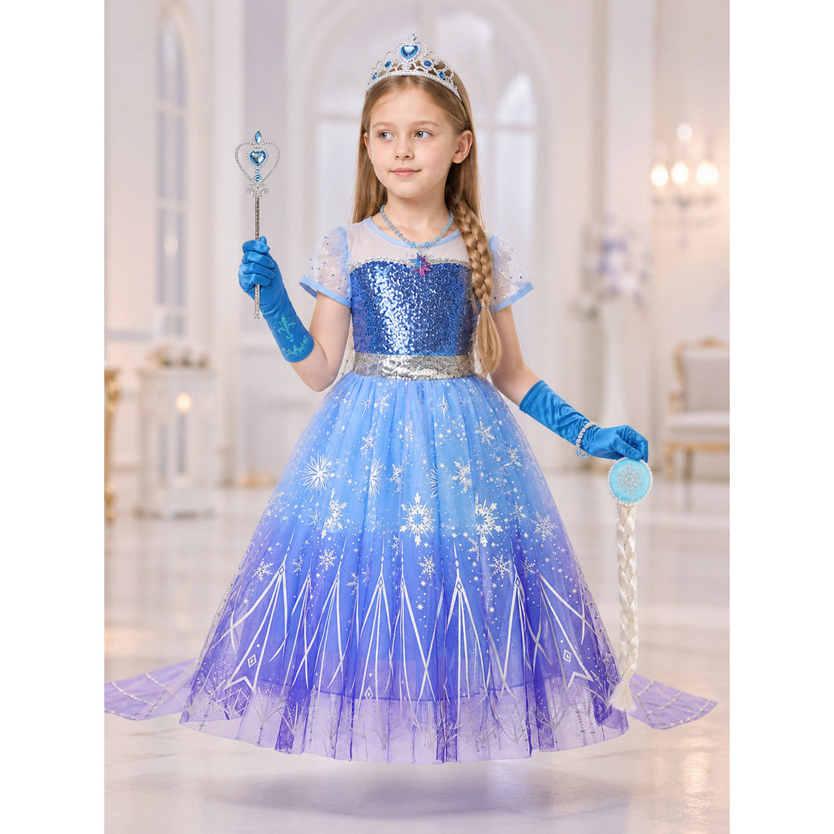 Snowflake Princess Costume for Halloween lifestyle view