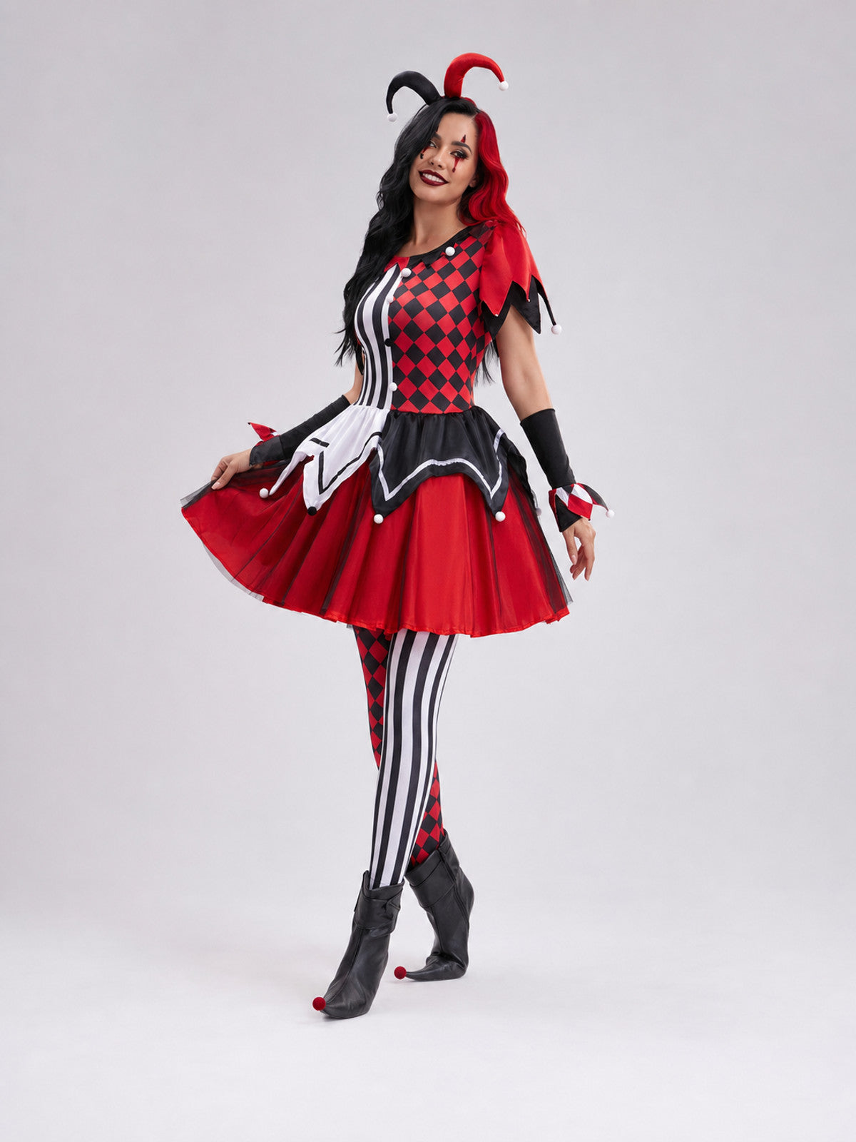 Harlequin Jester Costume for Halloween and the Stage