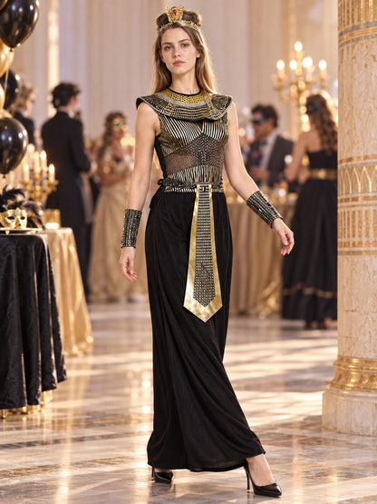 Egyptian Queen Costume with Headpiece lifestyle view