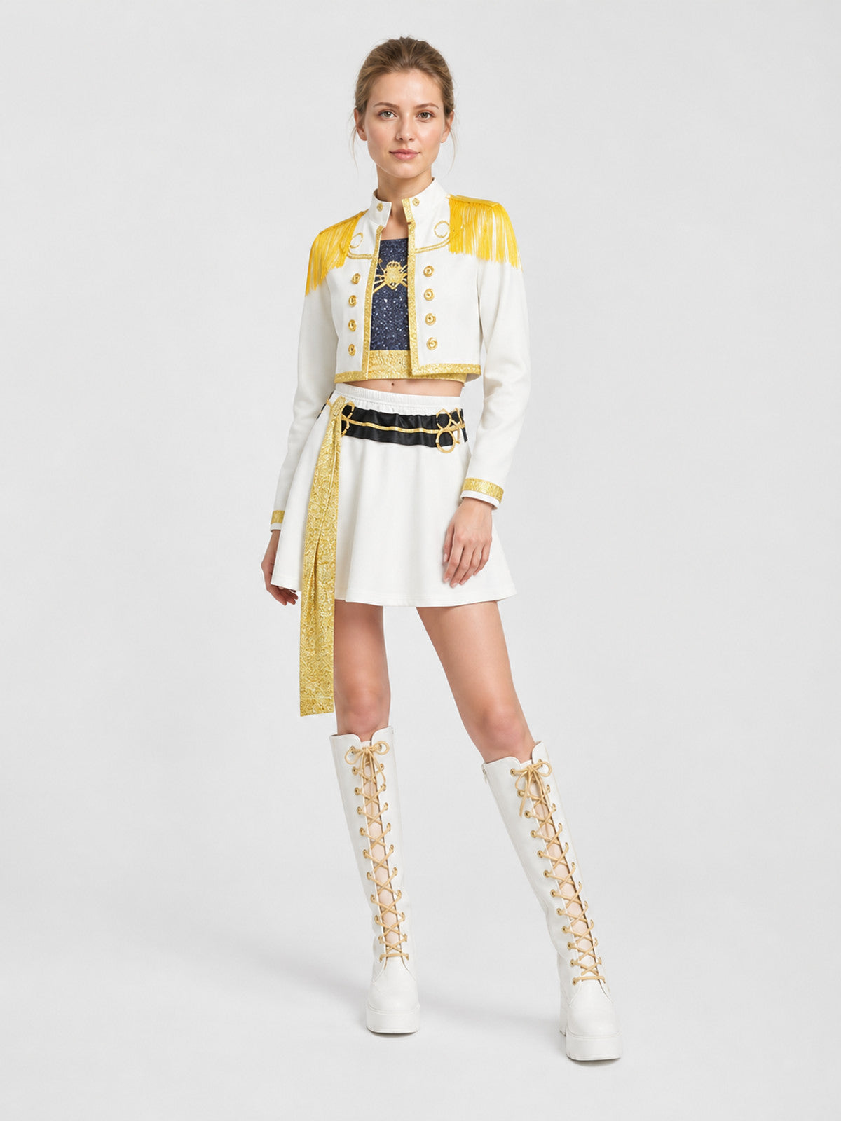 Children's K-POP Cosplay Costume, White Uniform
