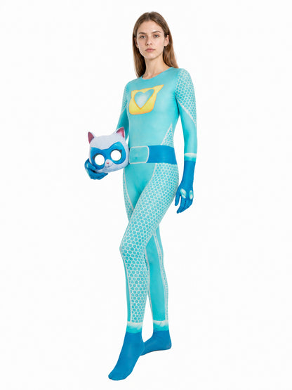 Cat Costume Jumpsuit with Mask