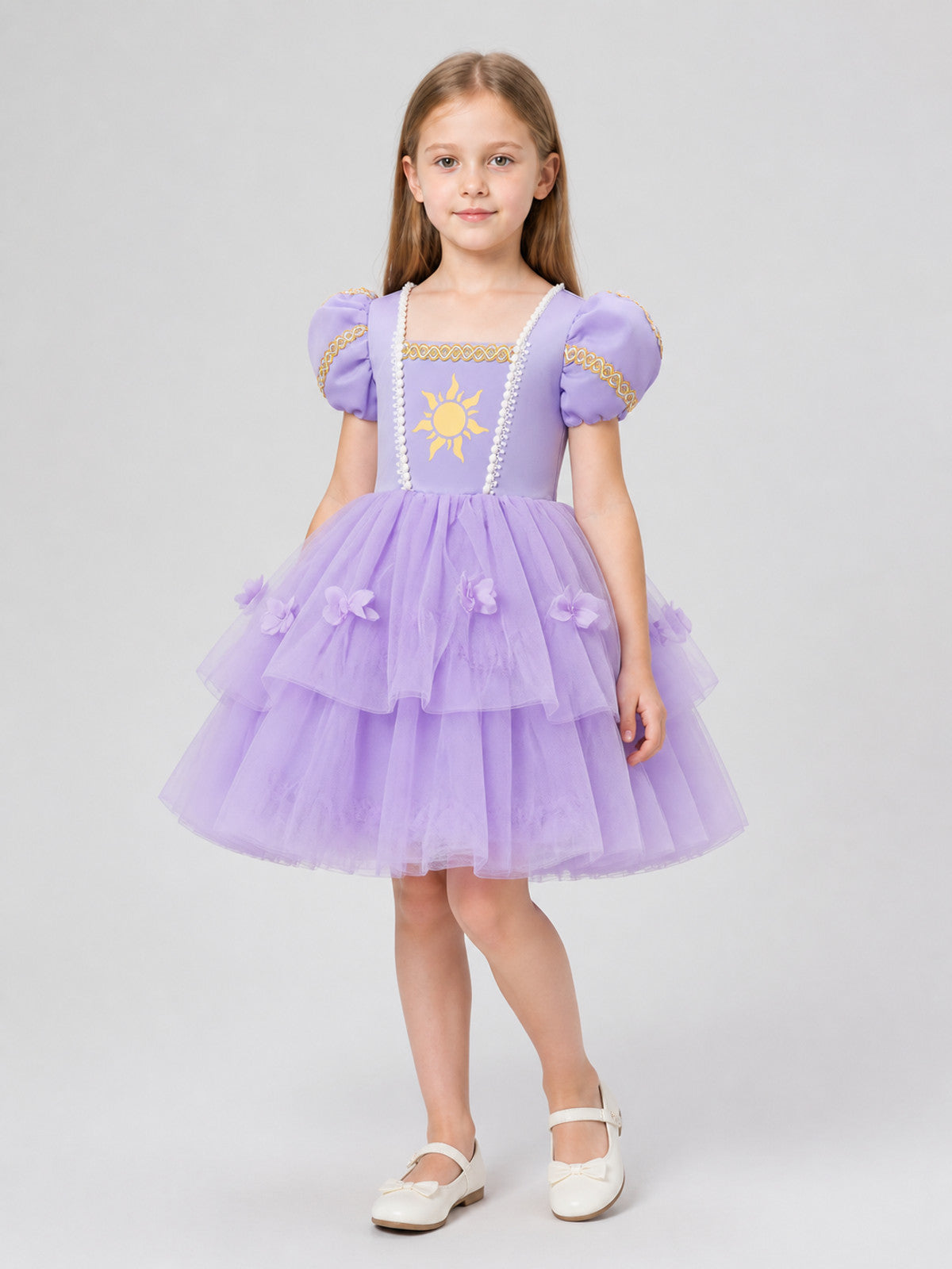 Princess Dress with a Full Mesh Skirt for Cosplay