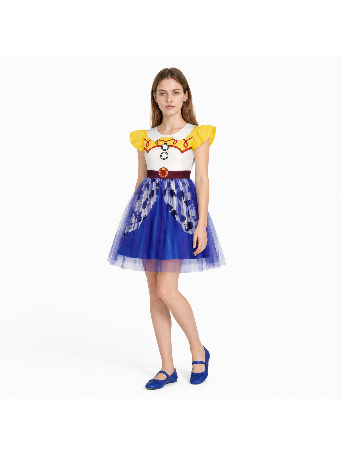 Costume Dress with a Full Skirt and Belt