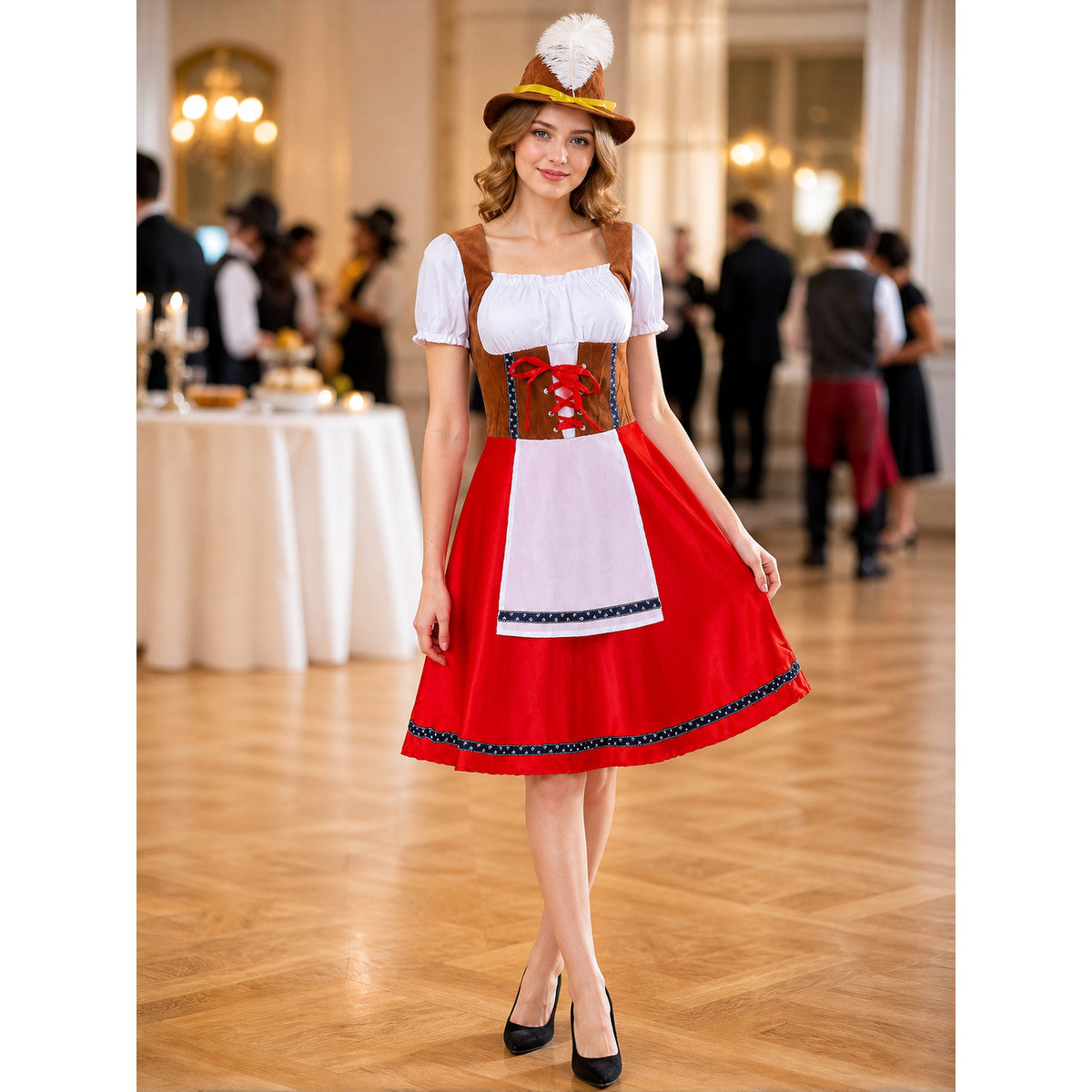 Oktoberfest Costume in Ethnic Style with Hat