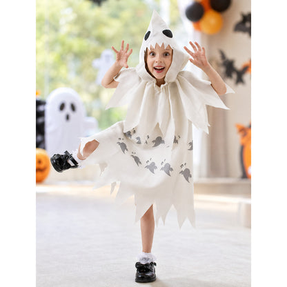 White Hooded Ghost Costume for Halloween lifestyle view