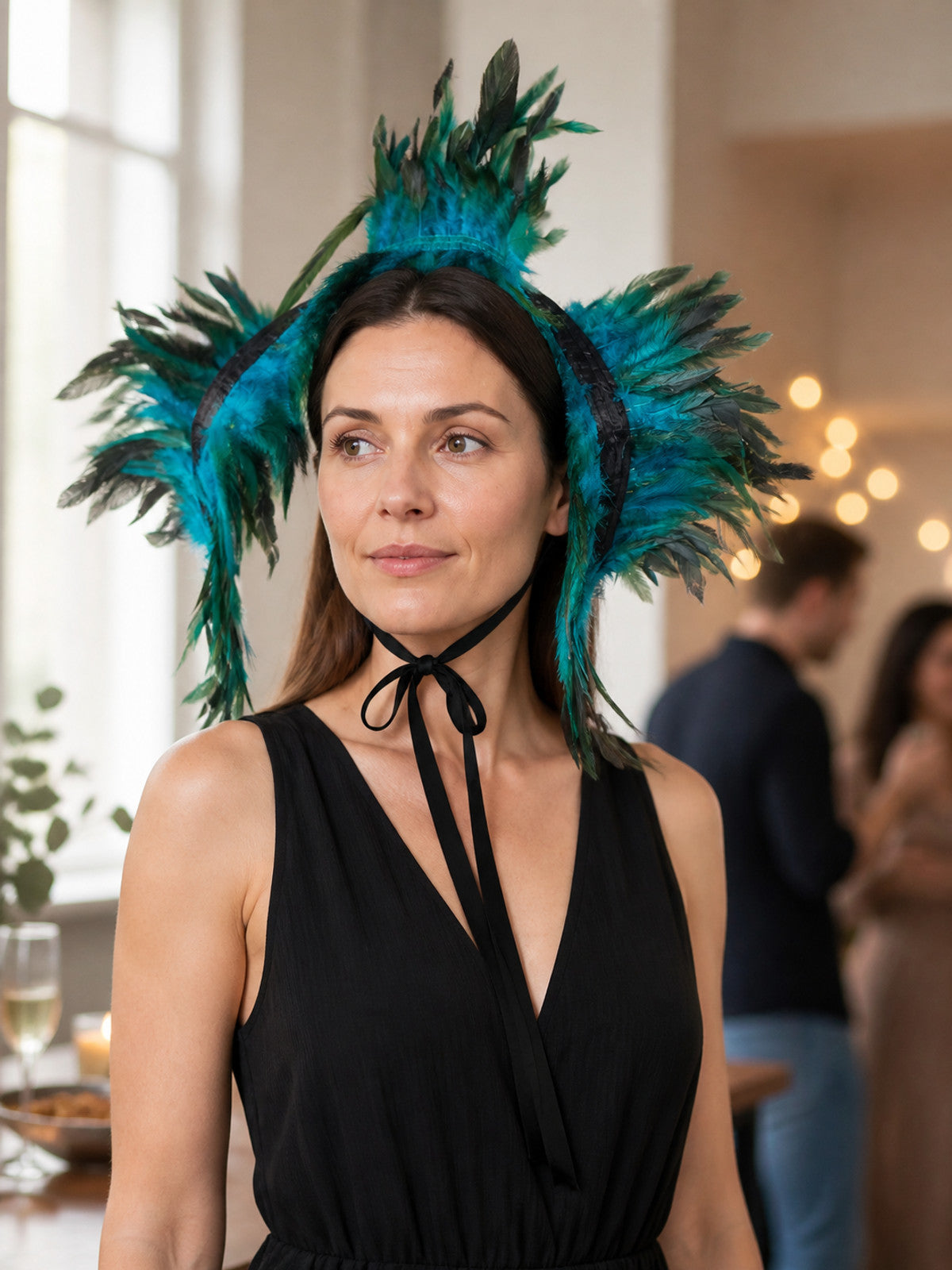 Feathered Carnival Headband for Halloween