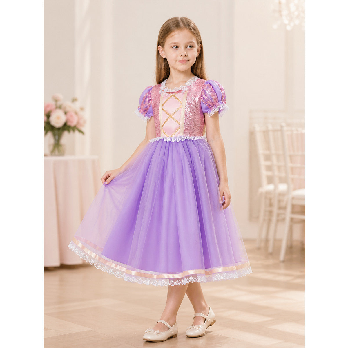 Princess Costume Dress with Sequins and Full Skirt lifestyle view