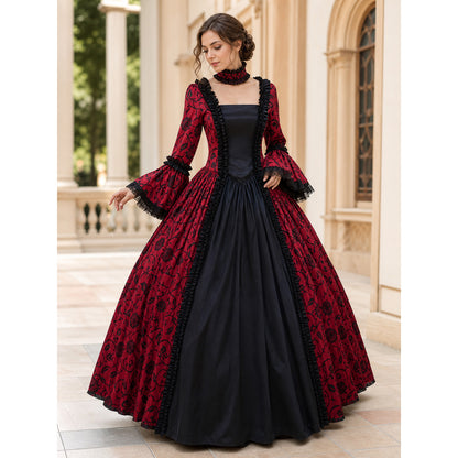 Gothic Victorian-Style Dress with Ruffles lifestyle view