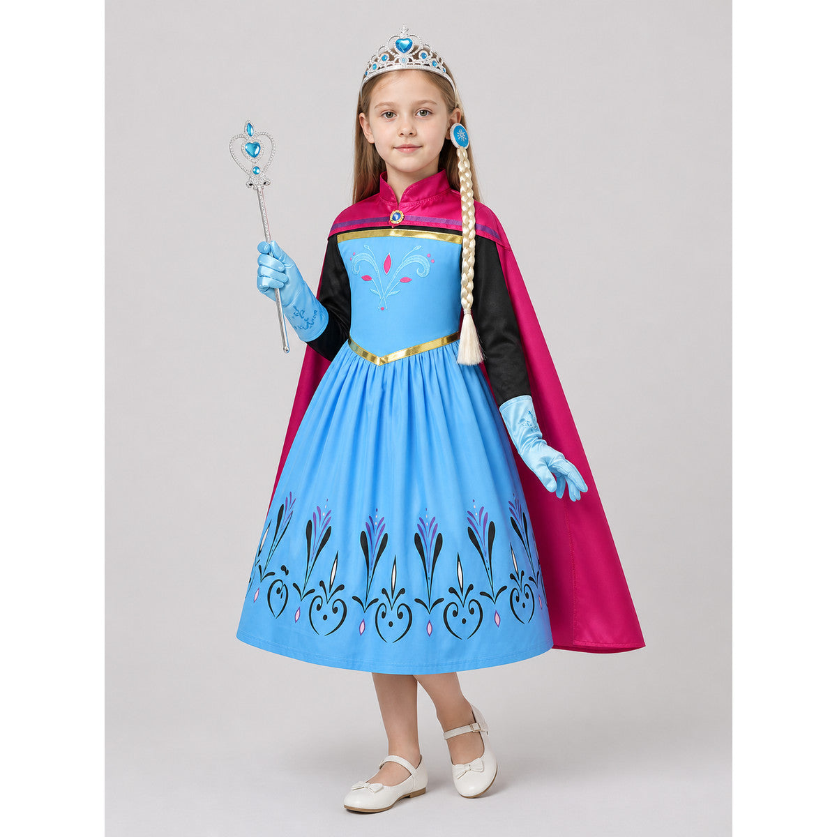 Elsa Princess Costume for Children with Cape and Accessories Costume Capes detail