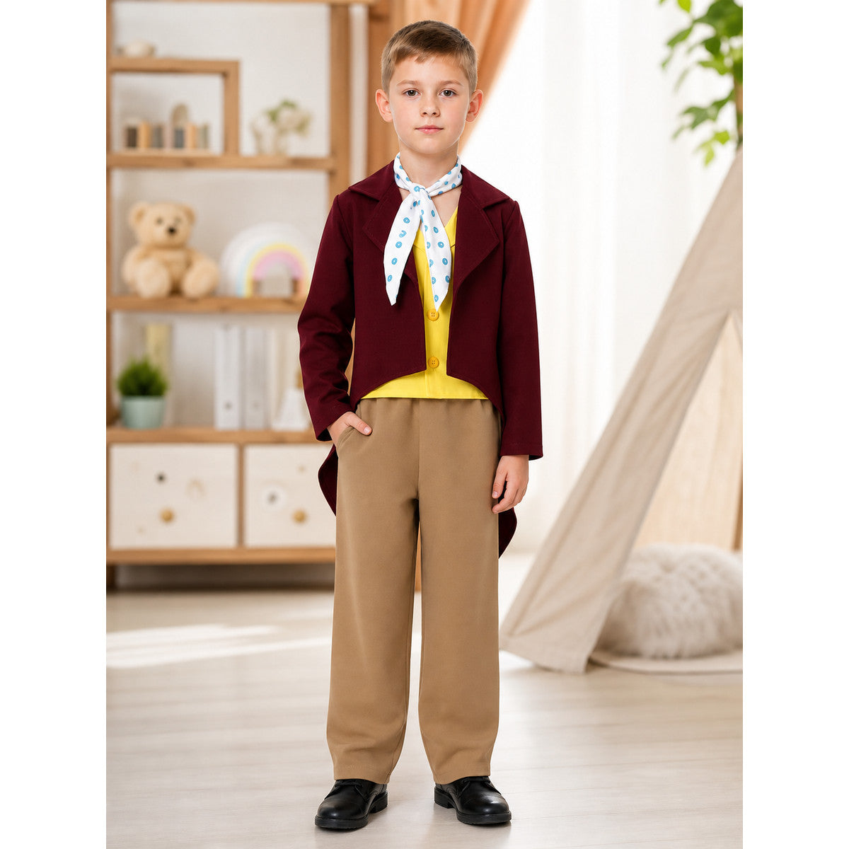 Fox cub costume for cosplay, parties, and stage lifestyle view