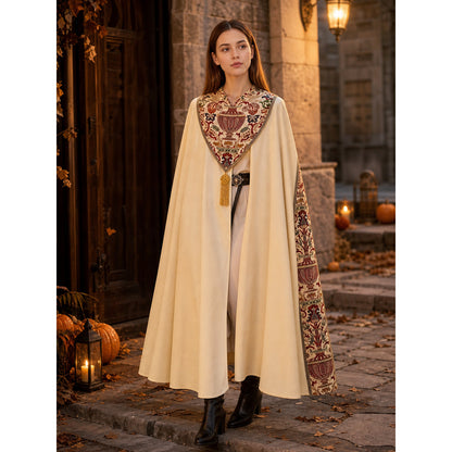 Medieval Fringed Cape for Cosplay