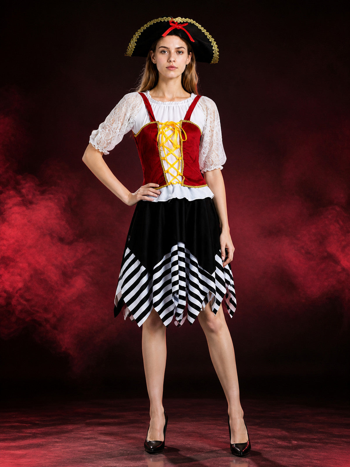 Pirate Costume with Skirt for Masquerades and Halloween main product view