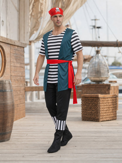 Pirate Costume in the Style of Jack Sparrow, with Accessories lifestyle view
