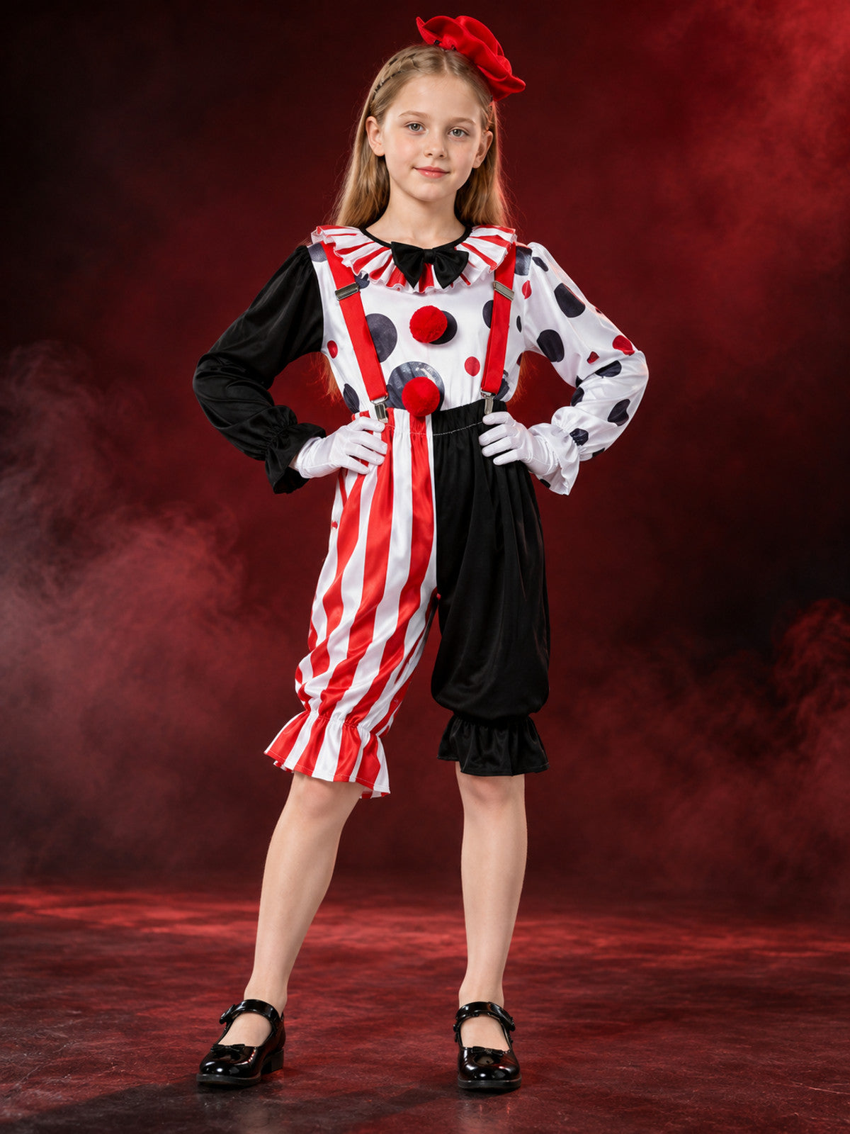 Kids' Clown Carnival Costume with Headpiece