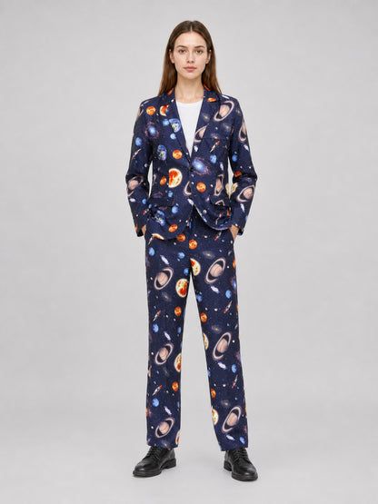 Suit with a Space-Print Blazer and Pants product detail