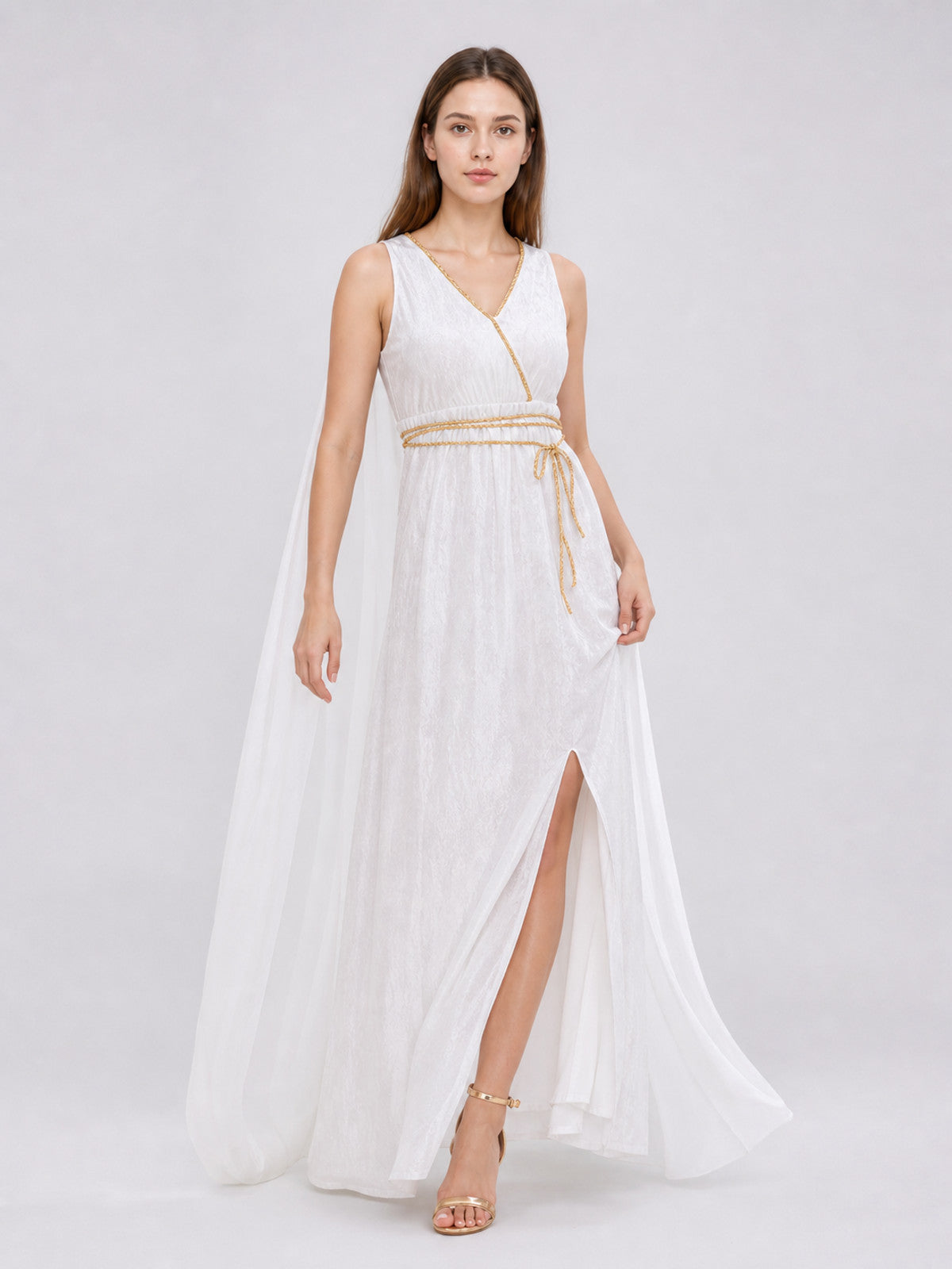 Greek-Style Dress with Gold Accents Costume Dresses detail
