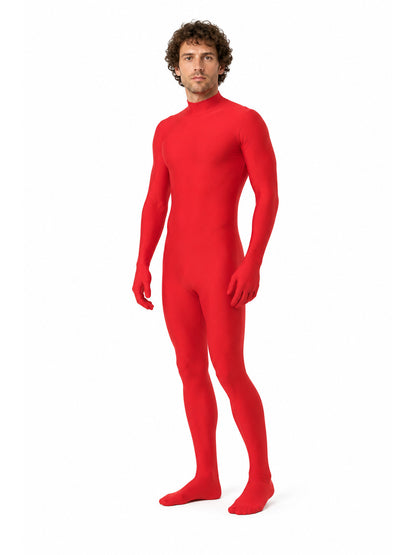 Red High-Neck Jumpsuit for Dance