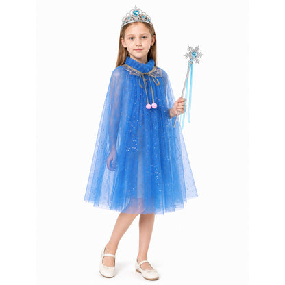 Children's Halloween Cape with Stars and Crown Costume Capes detail