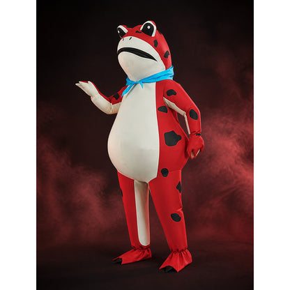 Funny Animal Inflatable Jumpsuit Costume with Blue Scarf - Halloween Performance main product view