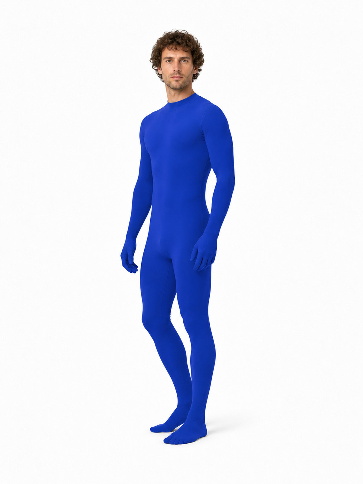 Bodysuit with a high collar and covered hands and feet