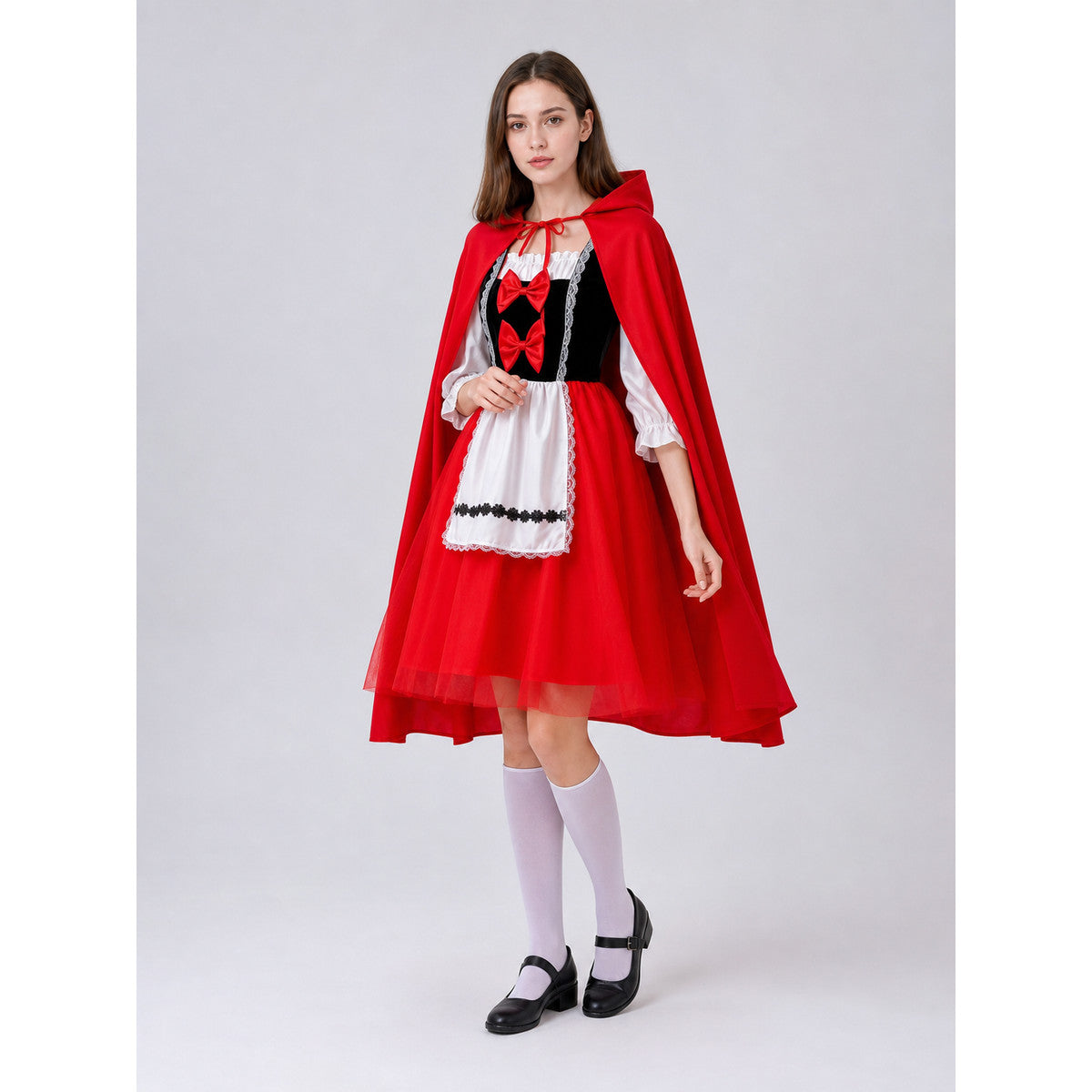 Little Red Riding Hood Costume with Dress and Cape
