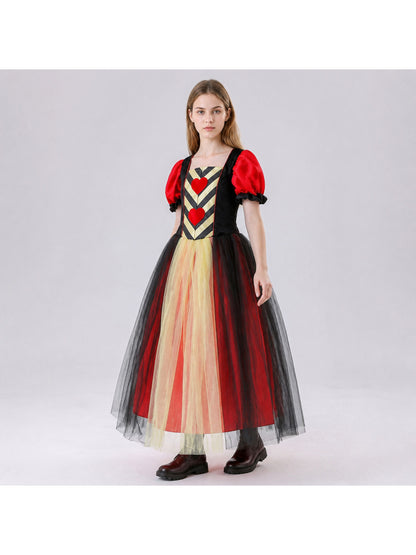 Queen of Hearts Costume with Hearts and Layered Skirt Costumes detail