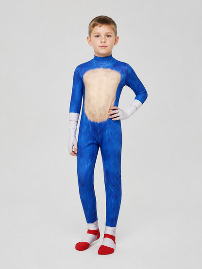 Sonic Hooded Jumpsuit Costume for Cosplay Costumes detail