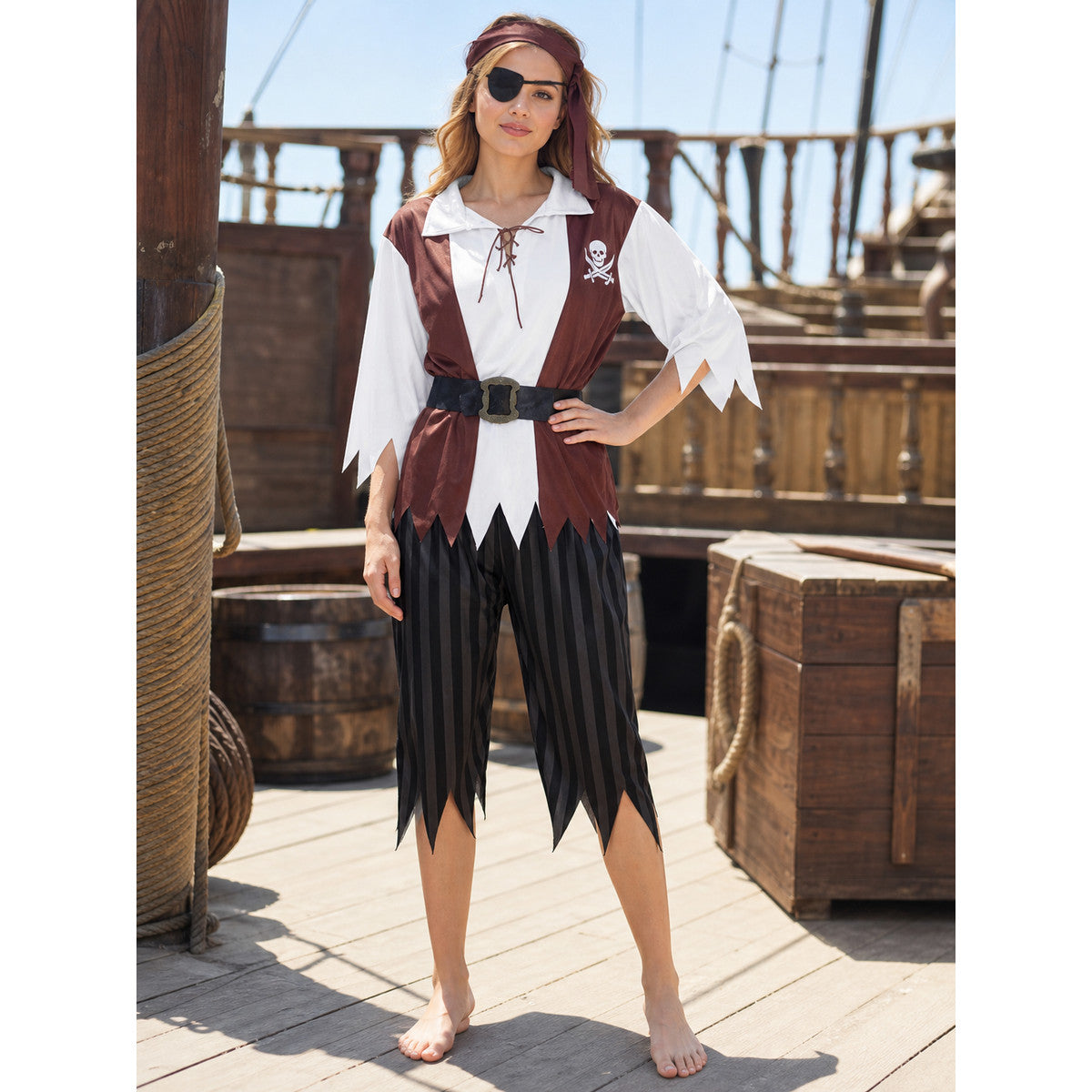 Adult Pirate Costume for Halloween and Cosplay lifestyle view