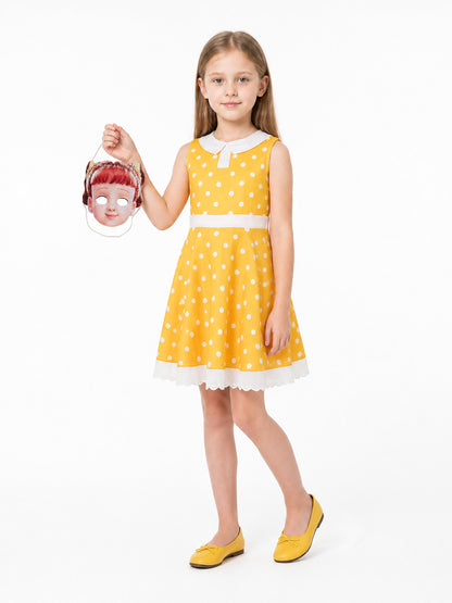 Children's Polka-Dot Dress with Gabby Mask for Halloween Costume Dresses detail