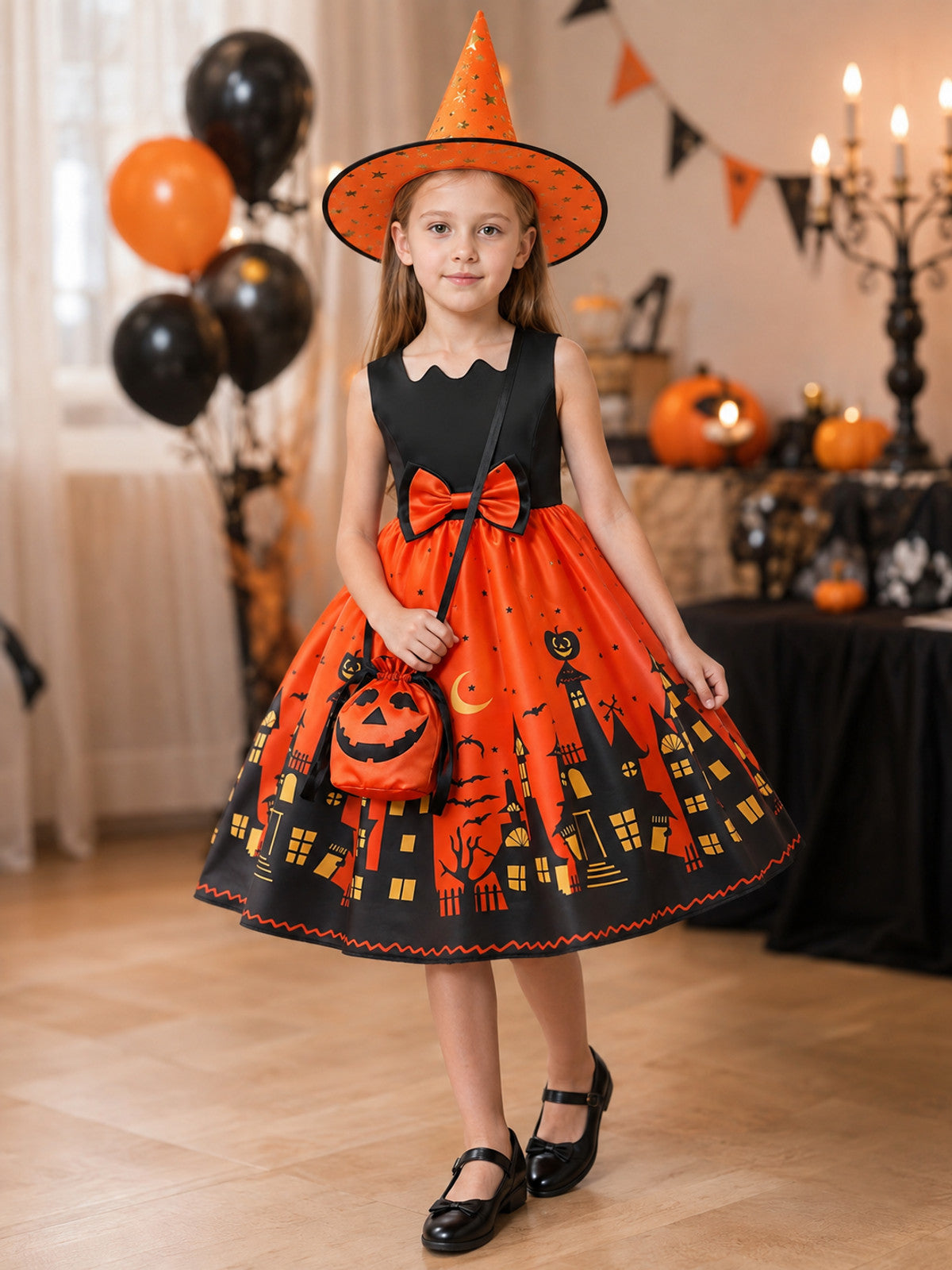 Children’s Halloween Costume Dress with Full Skirt lifestyle view