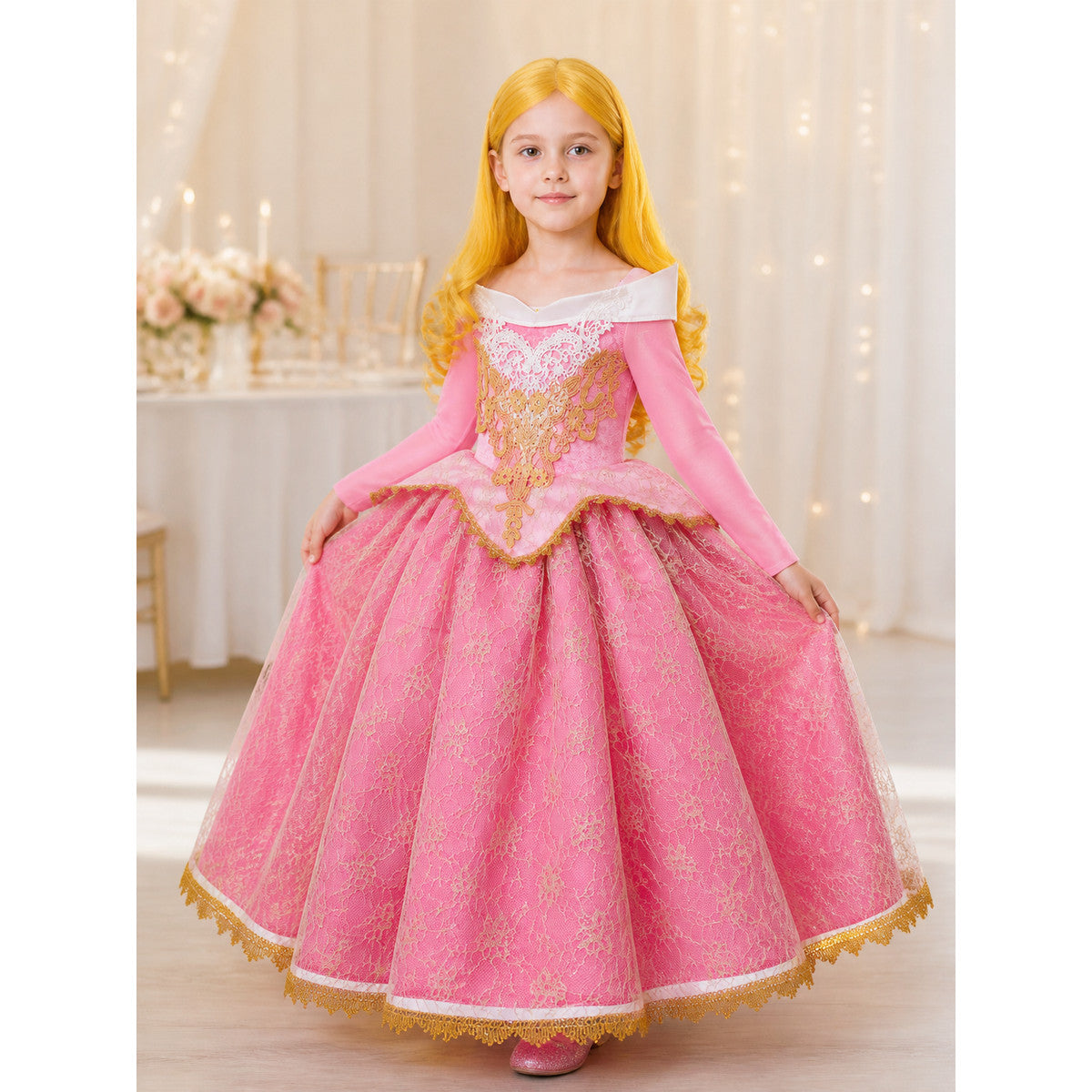 Princess Costume with Wig for Halloween lifestyle view